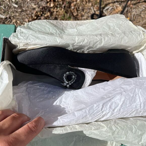 J Crew Marie Crystal Bow Satin Loafers NIB - Picture 9 of 10